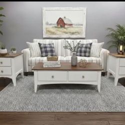 3 Piece Oak Coffee Table Set