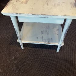 Blue End Table