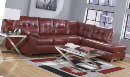 New red luxury leather couch and Loveseat furniture