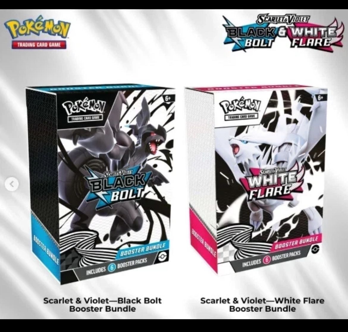 PRESALE Pokemon Center Black Bolt & White Flare Booster Bundle Set PRESALE