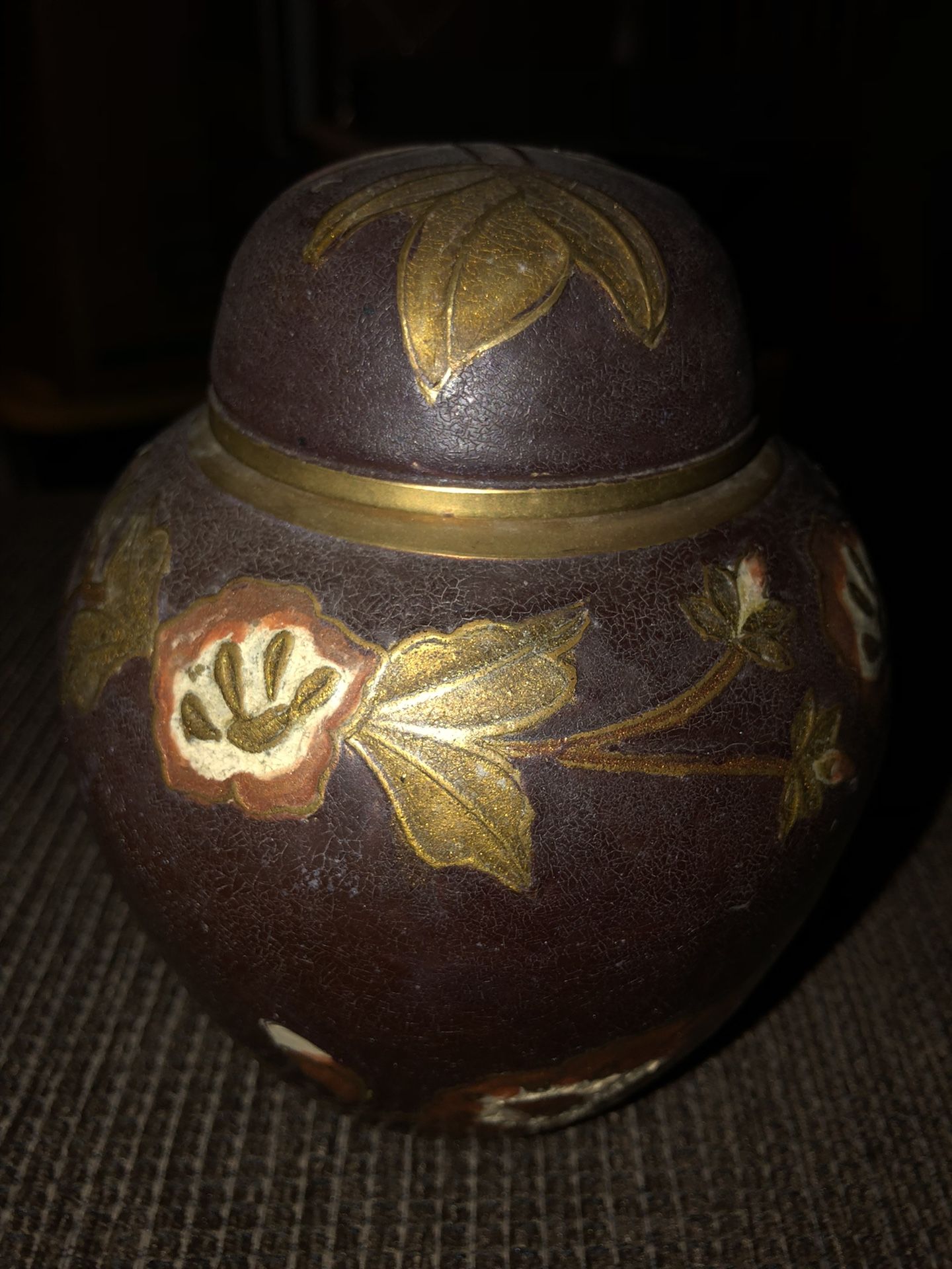 Solid Brass Ginger Jar / Urn