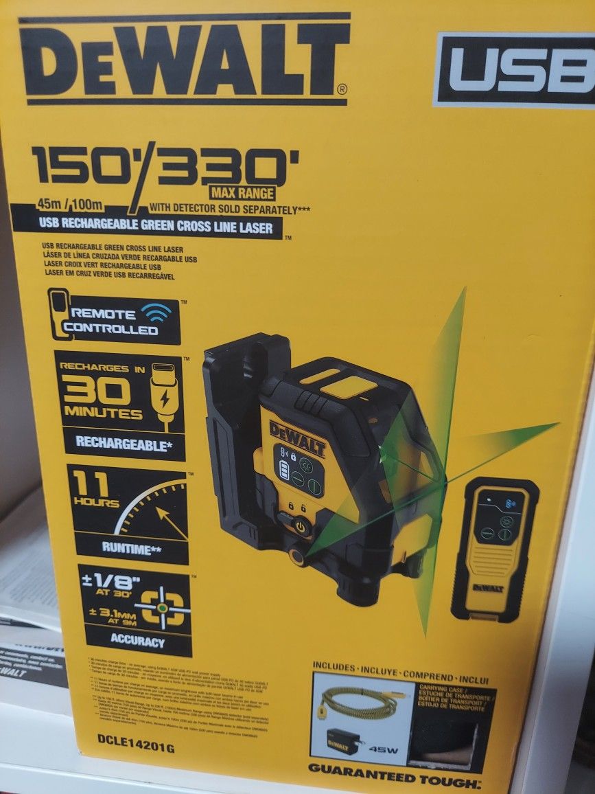 Dewalt Laser 2 Líneas Verde Recargable