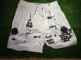 Eric Emanuel Skyline Mesh Shorts White - Men’s Medium