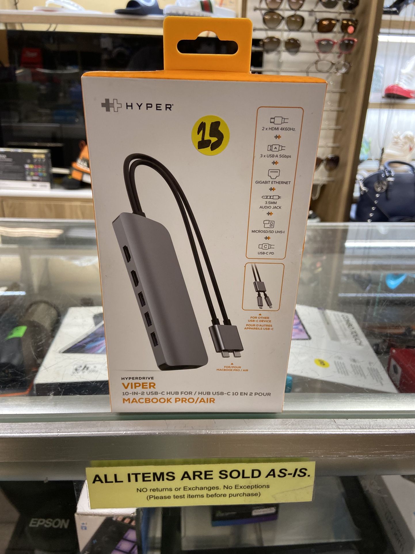 HYPER 10-IN-2 USB-C HUB FOR MACBOOK PRO/AIR