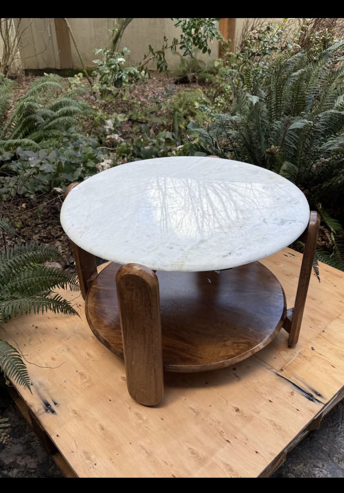 Marble/Solid wood coffee table