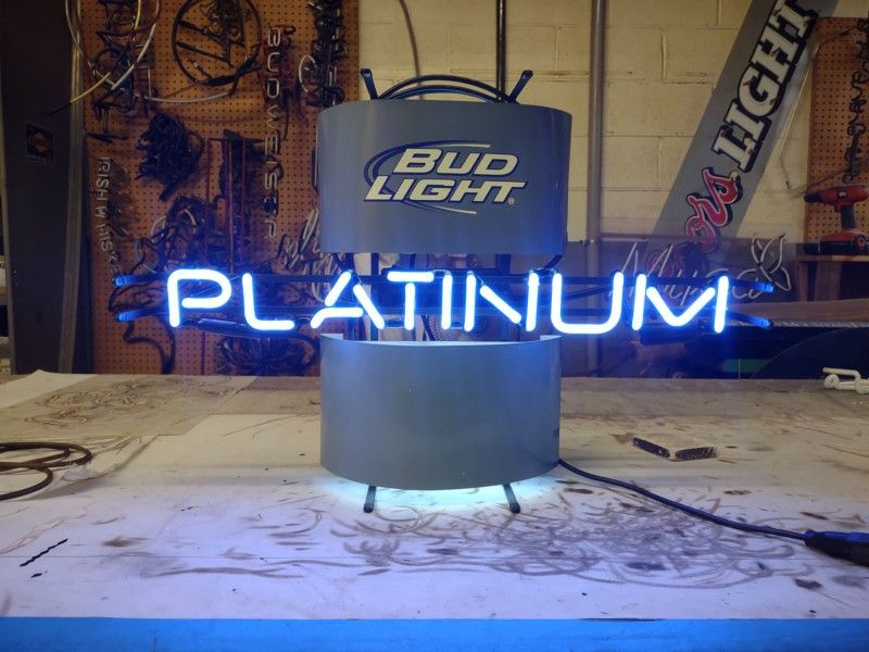 BUD LIGHT PLATINUM NEON BEER SIGN