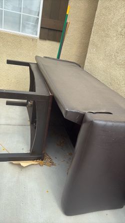 Table and sofa