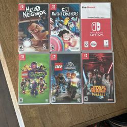 6 Switch Games With Cases EUC!!