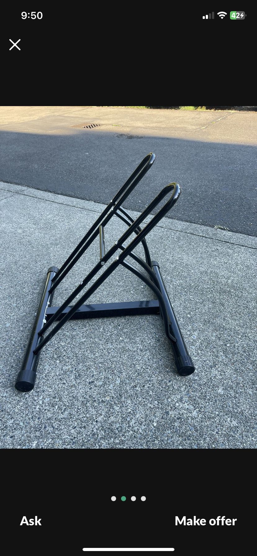 Bike metal stand for two bikes