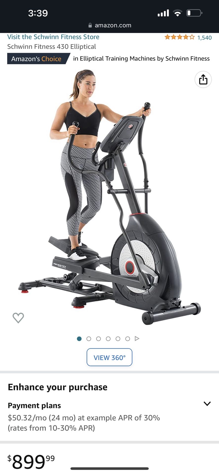 Schwinn Fitness 430 Elliptical