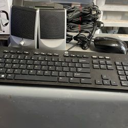 Keyboard, mouse speaker, all USB