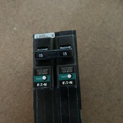 EATON Double Pole 15 Amp Afci Breaker