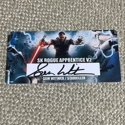 Star Wars Sam Witwer’s Autograph 