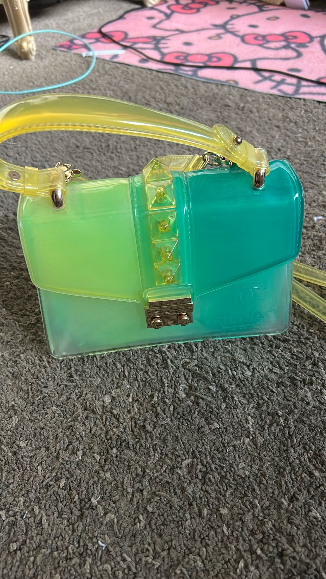 Turquoise Channel Hand/strap Bag