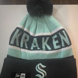 Seattle Kraken Team Logo Beanie Hat Cap -  NWT 