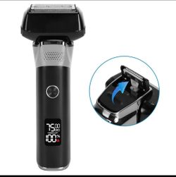 Electric Foil Face Shaver for Men Cordless Floating Razor Waterproof Trimmer