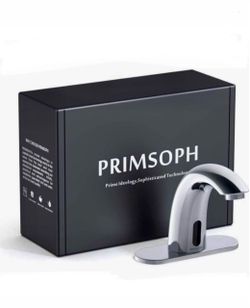 PRIMSOPH • Automatic Touchless Fauceto Motion Sensor Hands Free Electronic Infrared Smart Touchless Bathroom Sink Faucet • Retails $89.99