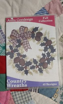 ANITA GOODESIGN EMBROIDERY DESIGNS CD- COUNTRY WREATHS 