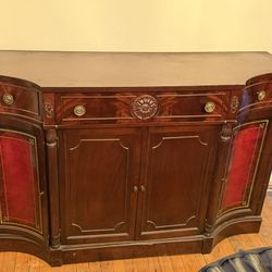Ebert 1954 Vintage Mahogany Leather Credenza Great Condition For Age
