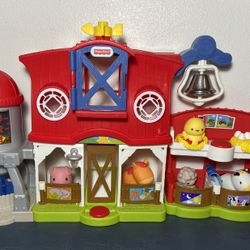 Fisher Price Little People Lil Farm Animals House Barn Playset Pretend Play Set  Baby Toddler Kids Music/Sound Toy