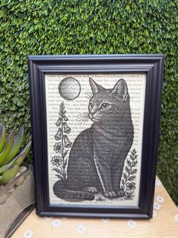 Cat picture 8 1/2 x 6 1/2 brand new