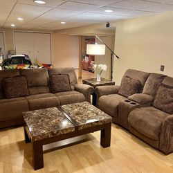 Recliner Sofa Full sets With Coffee table (4 Pieces)