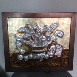 EMBOSSING WALL ART, BROWN COLOR 🖼