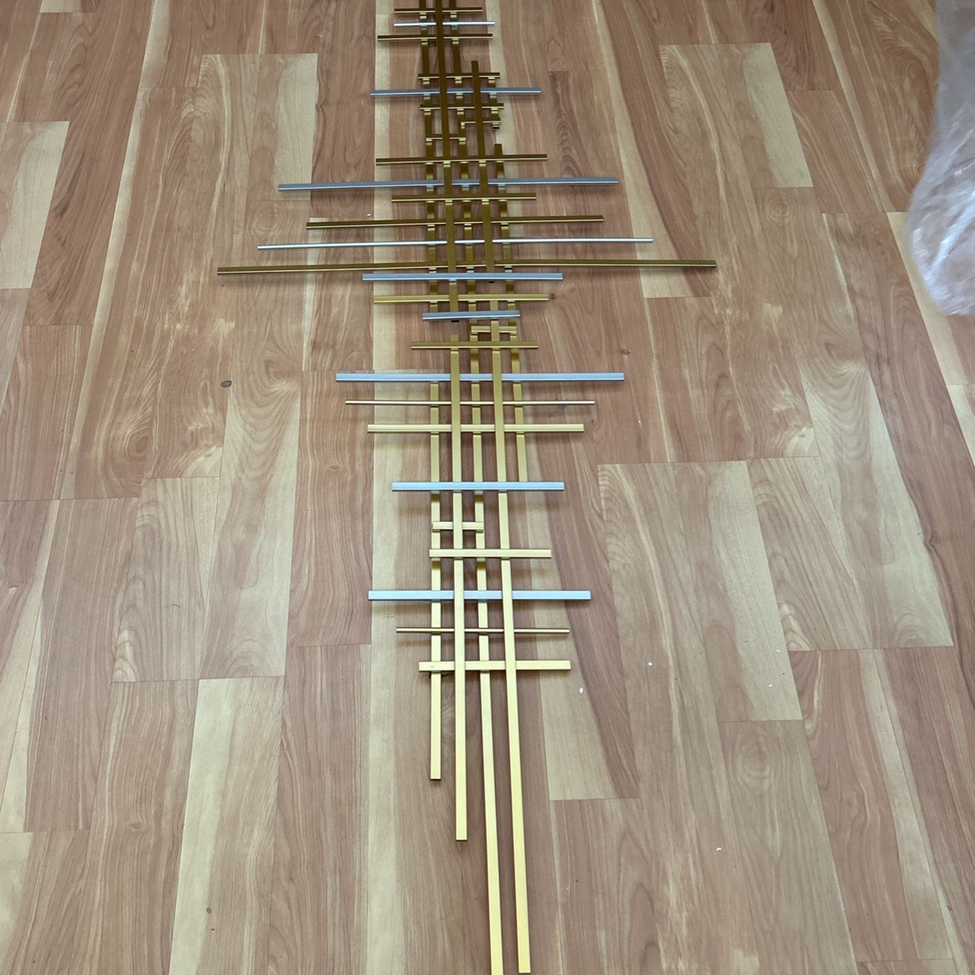 Metal Wall Decor 84”x30” Above Bed Art Gold Silver Home decor