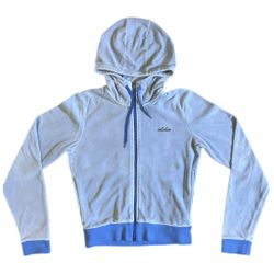 Vintage Style Women’s Adidas Velour Zip Up Hoodie 