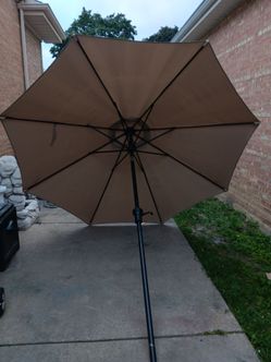 8 ft Beige Color Outdoor Patio Umbrella
