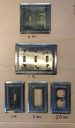 Decorative metal wall plates w/ screws