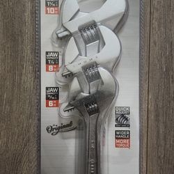 CRESCENT Adjustable Wrench Set 3 pc