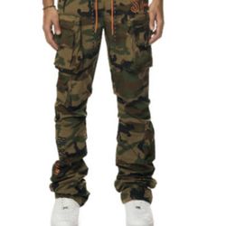 Men’s Camo Stacked Jogger Pants Sizes Small To XXL 