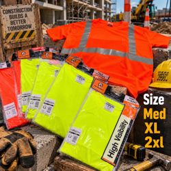 ML Kishigo High Visibility Safety Shirts – Lot of 7