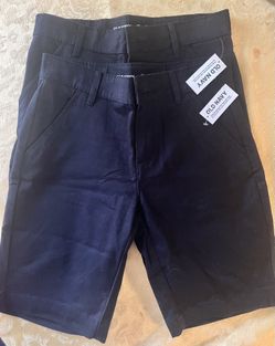 2 Brand New Girls Black Bermuda Shorts - Size 12
