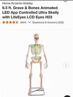 6.5 Ft. Grave & Bones Animated LED App Controlled Skeleton