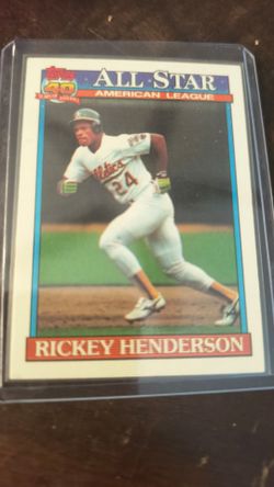 Rickey Henderson Topps All Star Baseball Card