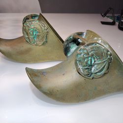 Antique 1800's conquistador thick bronze/brass horse boot stirrup