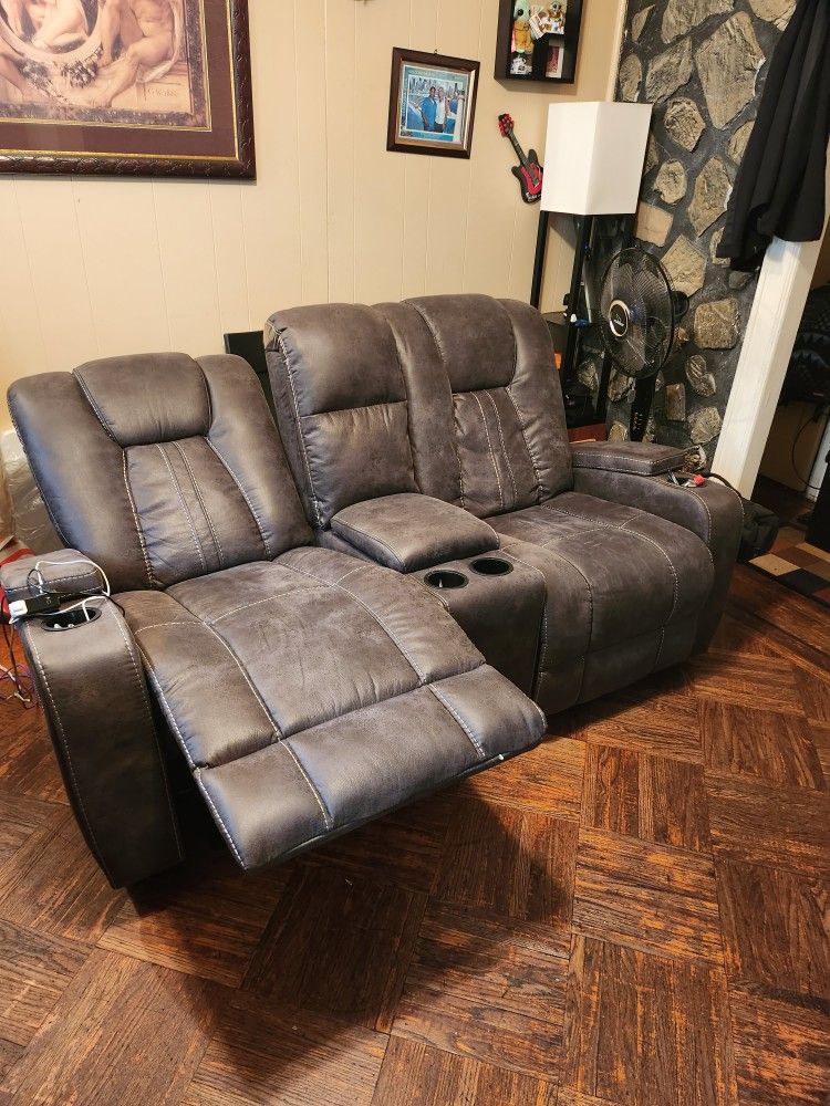 Viking gliding console loveseat deals