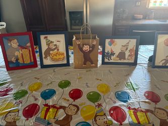 Curious George 2nd birthday decor