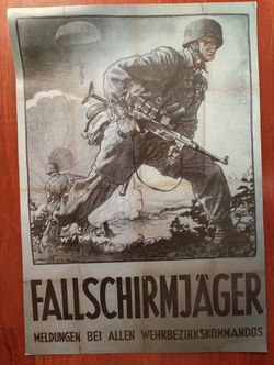 WW II German Paratrooper Poster (reprint)