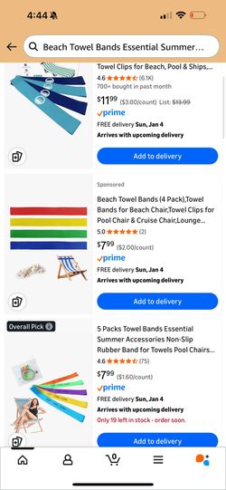 Beach Towel Bands / Chair Towel Holders – Set (Non-Slip, Travel Friendly)