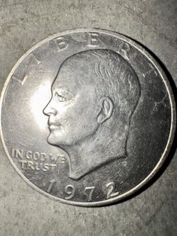 1972 Eisenhower Dollar Type 2 Reverse FS-901 Rare Variety No Mintmark