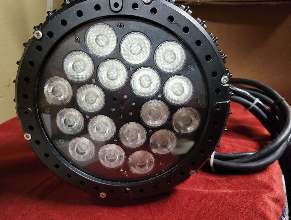 Mega-Lite Outshine T54 - 18 x 3W RGB LED IP65-Rated Par with 16-Degree Beam and Mounting Bracket in Black Finish
