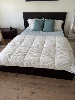 IKEA - MALM Bed frame, dark-brown veneer, Queen