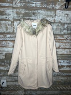 BB Dakota Women's Hooded Winter Coat faux fur M