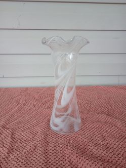 Vintage Hand-Blown Studio Art Glass Vase