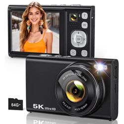 Brand New 5K Digital Camera for Photography with 6X Optical Zoom