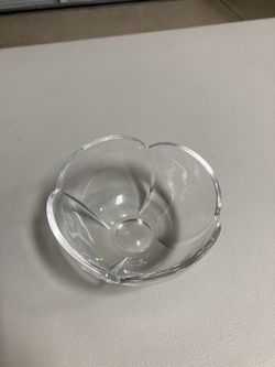 Glass Dish - Flower Shaped, holds jewelry, candy, keys, small items