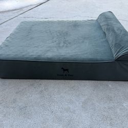 NOAH & PAW Large Dog Bed (Dark Green), 35x25x6 Inch,